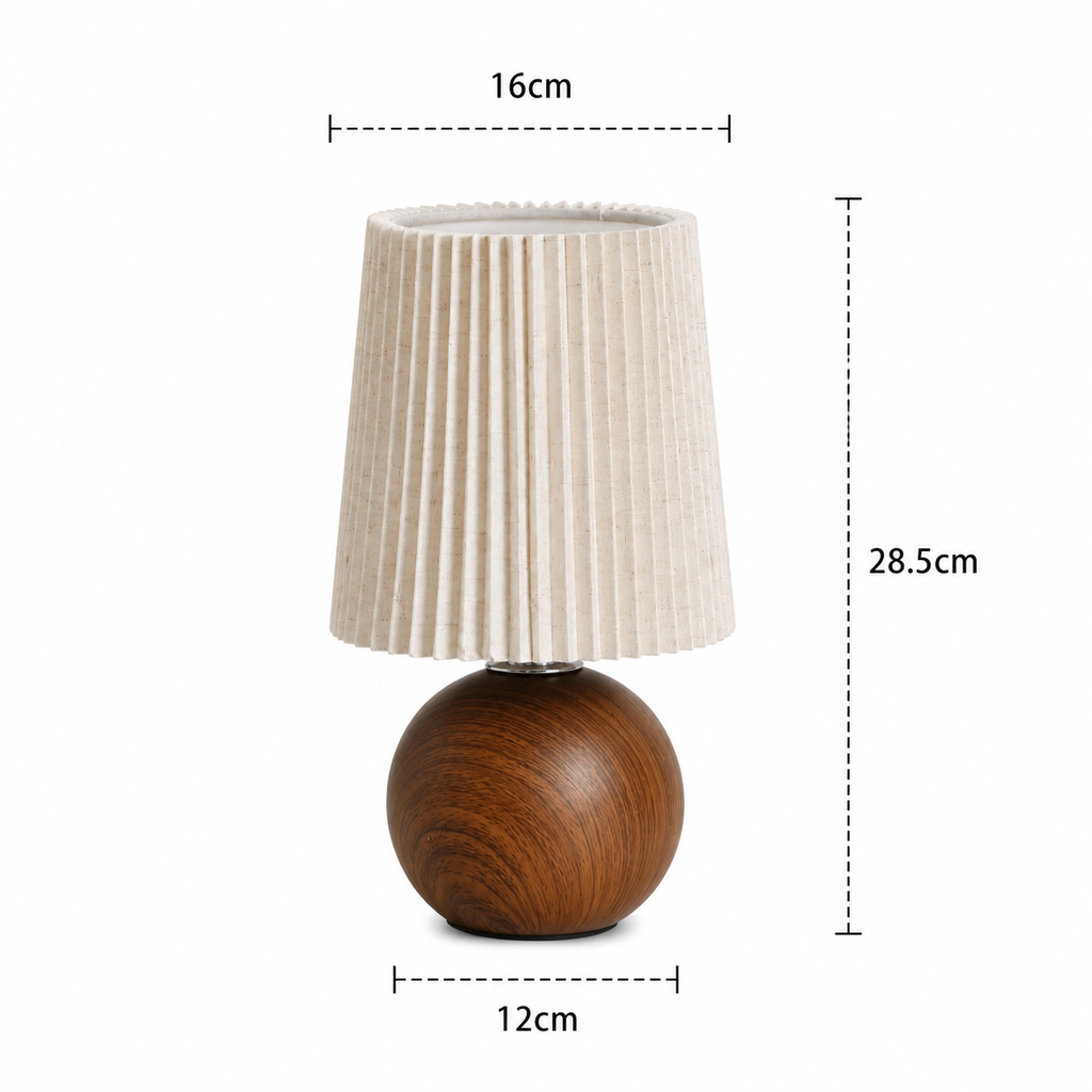 Pleated Table Lamp - Retro Fabric USB Study Lamp