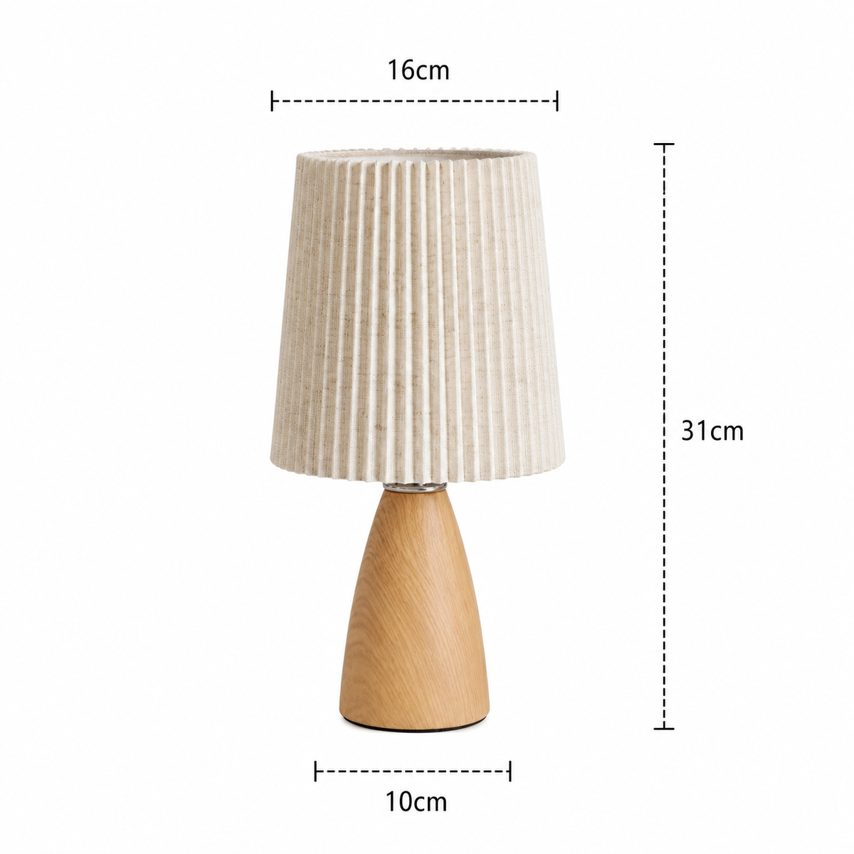 Pleated Table Lamp - Retro Fabric USB Study Lamp