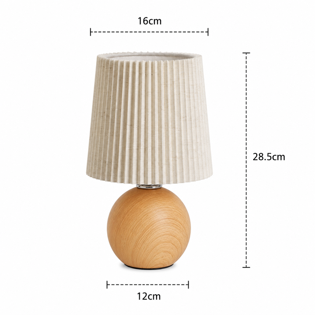 Pleated Table Lamp - Retro Fabric USB Study Lamp