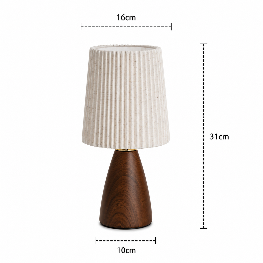 Pleated Table Lamp - Retro Fabric USB Study Lamp