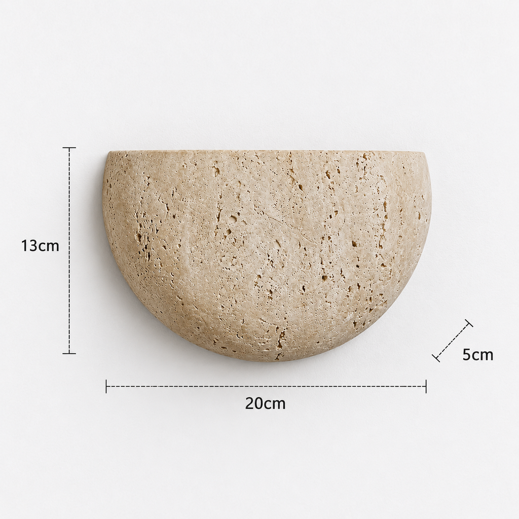 Stone Wall Light - Half-Circle LED Living Room Sconce