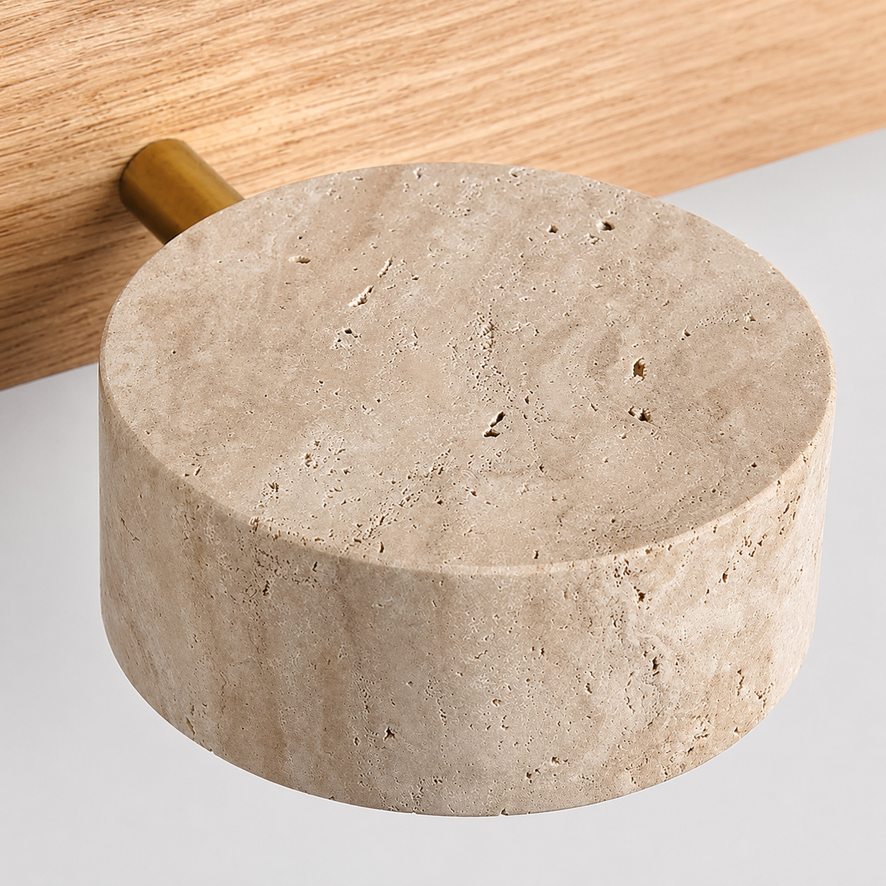 Wabi-Sabi Wall Light - Round Wood LED Bathroom Sconce