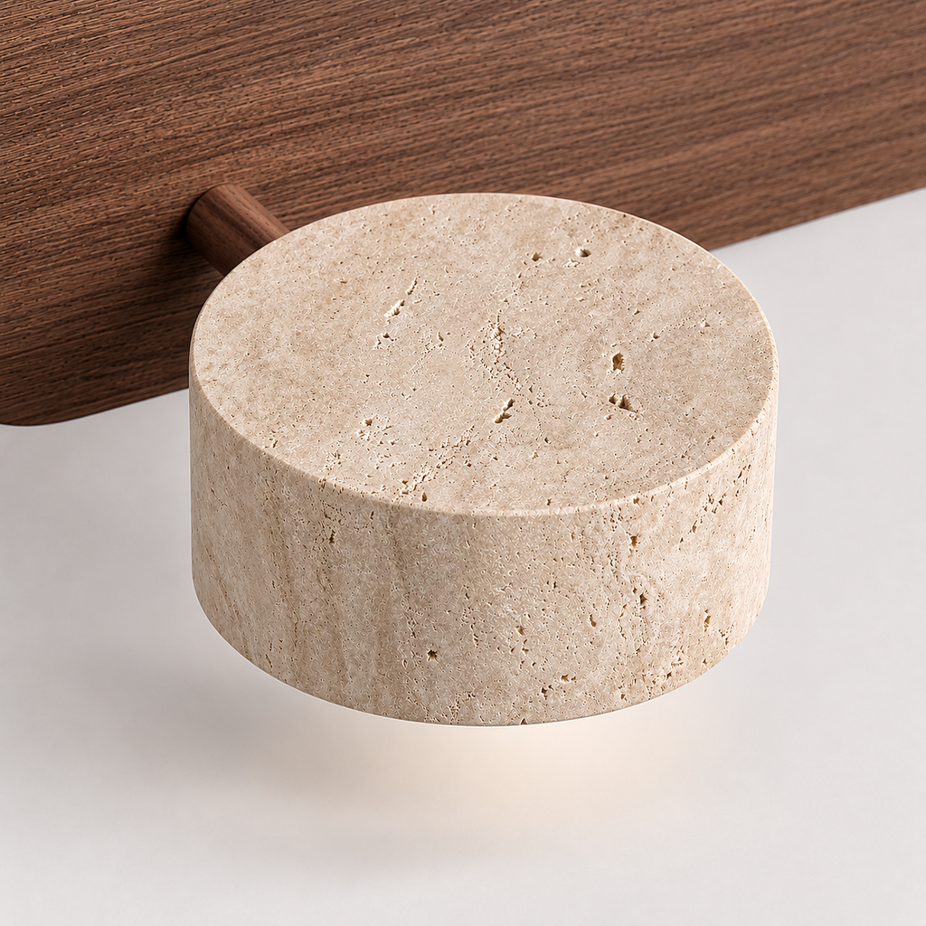 Wabi-Sabi Wall Light - Round Wood LED Bathroom Sconce