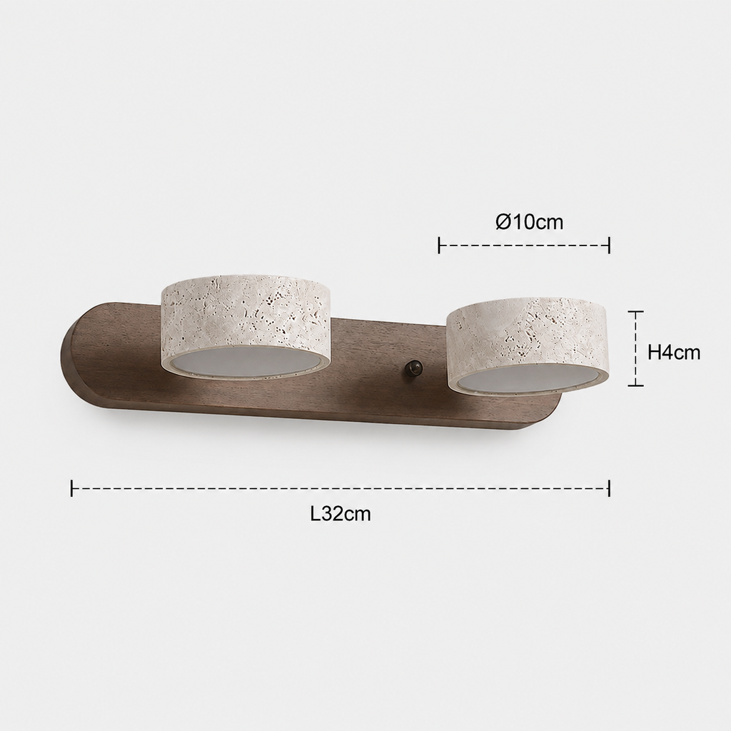 Wabi-Sabi Wall Light - Round Wood LED Bathroom Sconce