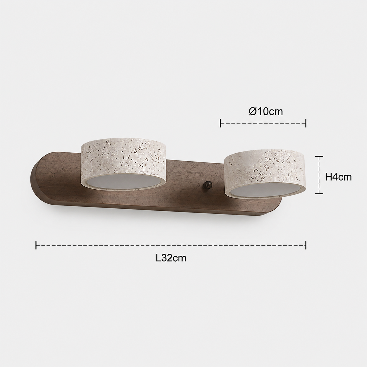 Wabi-Sabi Wall Light - Round Wood LED Bathroom Sconce