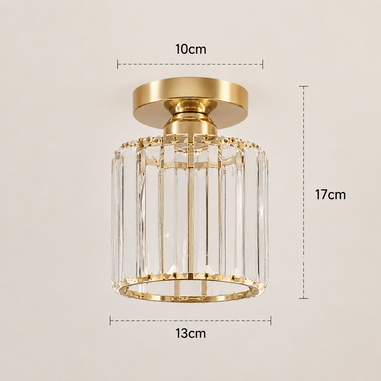 Crystal Ceiling Light - Corridor Flush Light