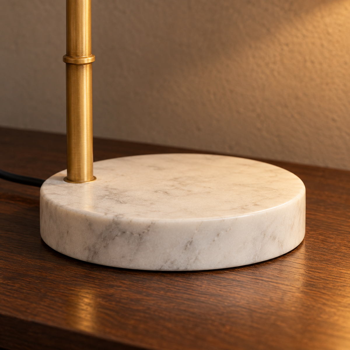 Japanese Lantern Table Lamp 54cm - Marble Base Vintage Bedside Light