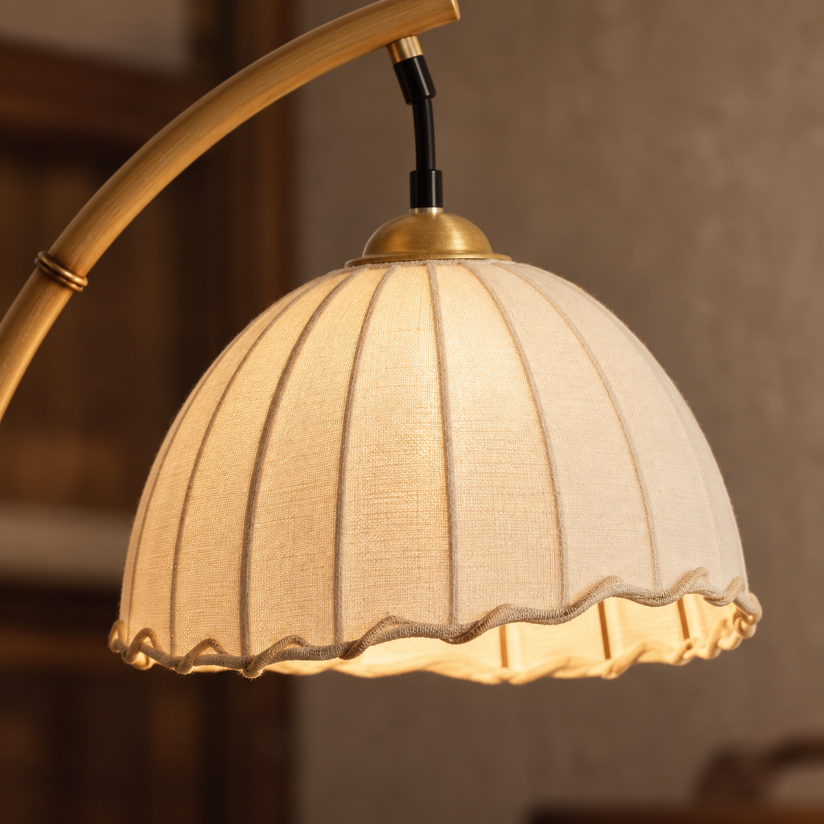 Japanese Lantern Table Lamp 54cm - Marble Base Vintage Bedside Light