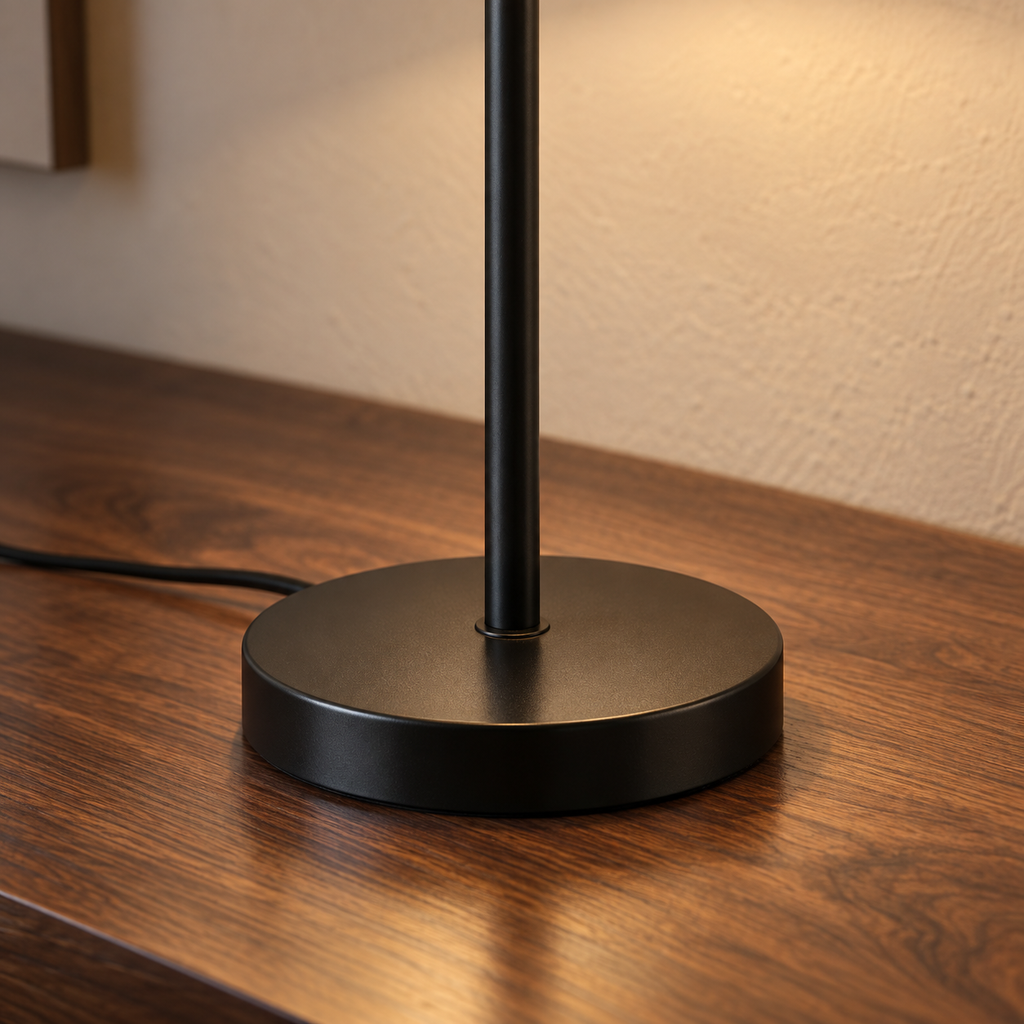 French Fabric Table Lamp - Modern Remote Dimmable Bedside Desk Light