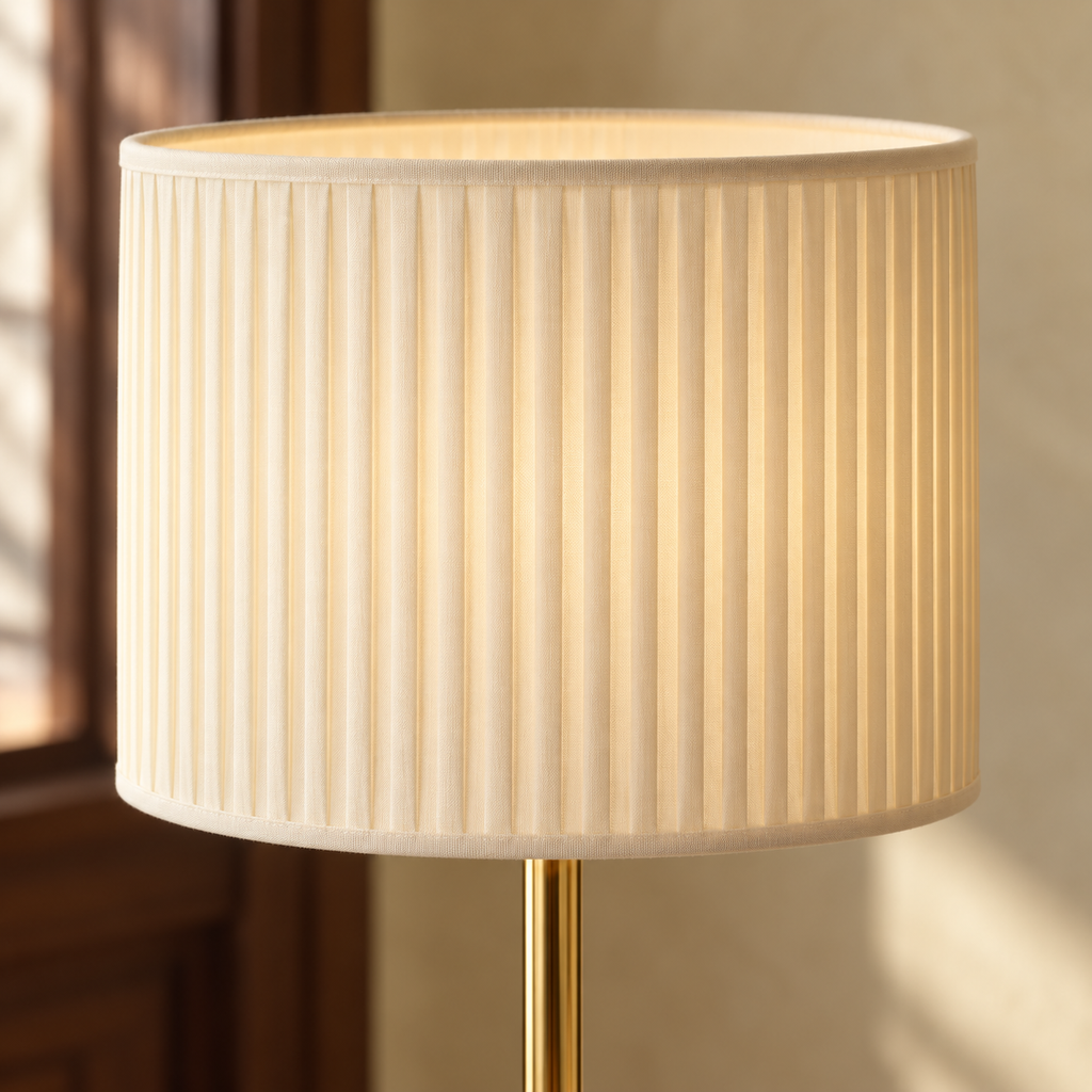 French Fabric Table Lamp - Modern Remote Dimmable Bedside Desk Light