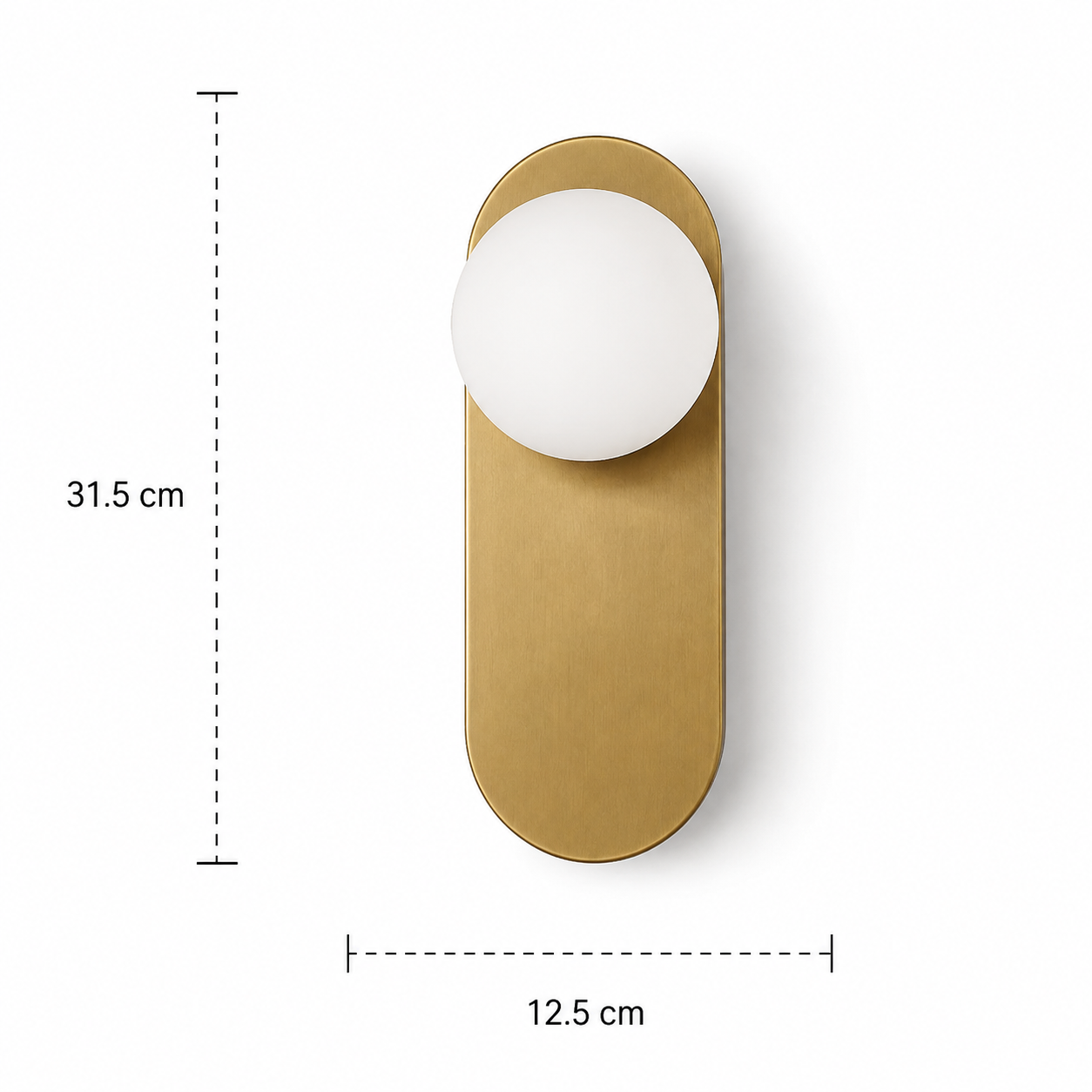 Oval Plate Wall Light - Globe LED Sconce