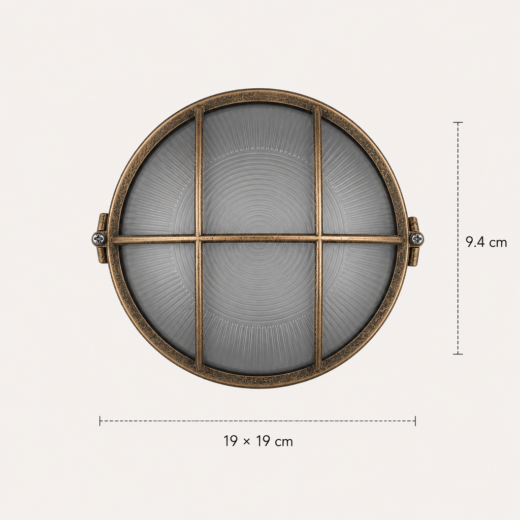 Outdoor Ceiling Light - Vintage Glass Porch Lantern