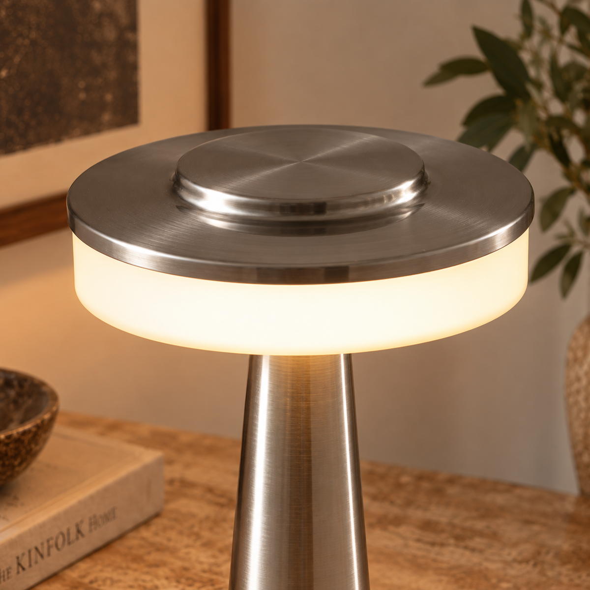 Rechargeable Bar Table Lamp - Cordless Touch Dimmable Restaurant Light