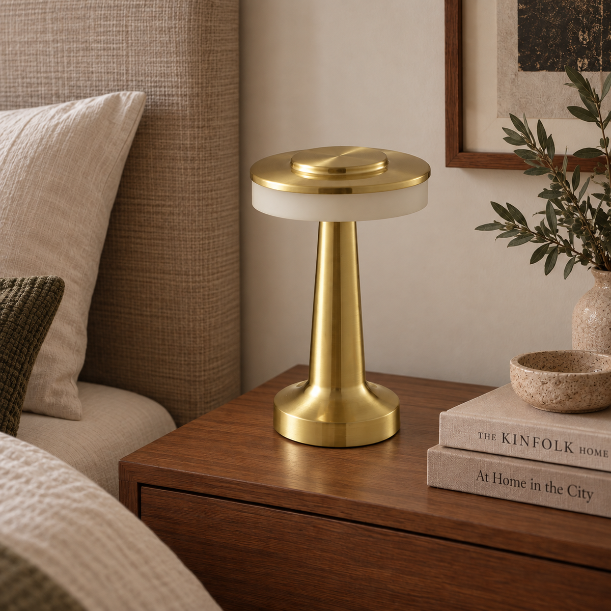 Rechargeable Bar Table Lamp - Cordless Touch Dimmable Restaurant Light