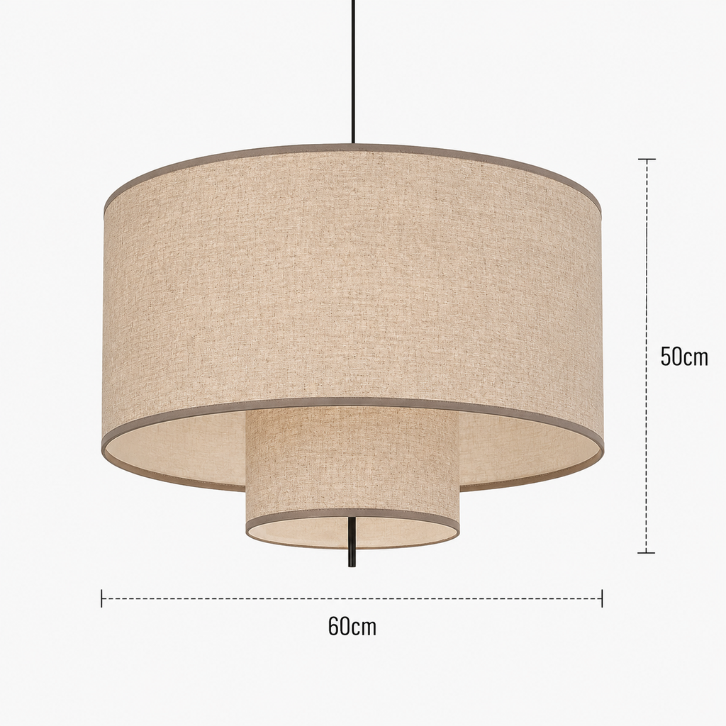 Pebble Pendant Light - Boho Layered Fabric Kitchen and Dining Light