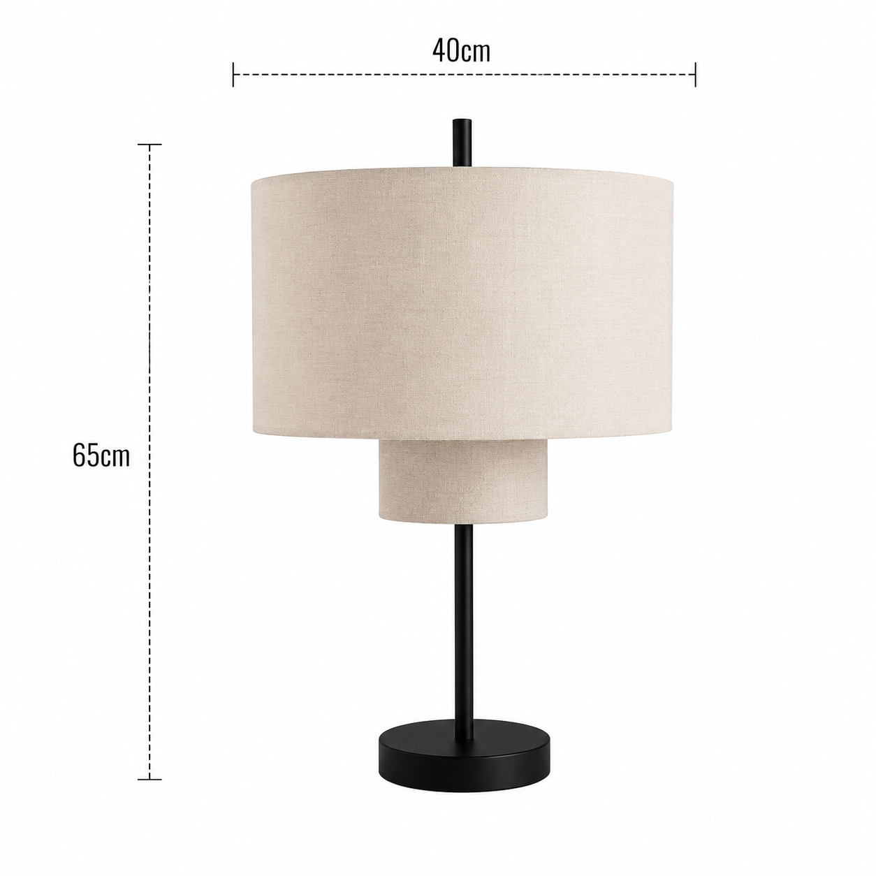 Pebble Table Lamp - Boho Layered Fabric Bedside Light