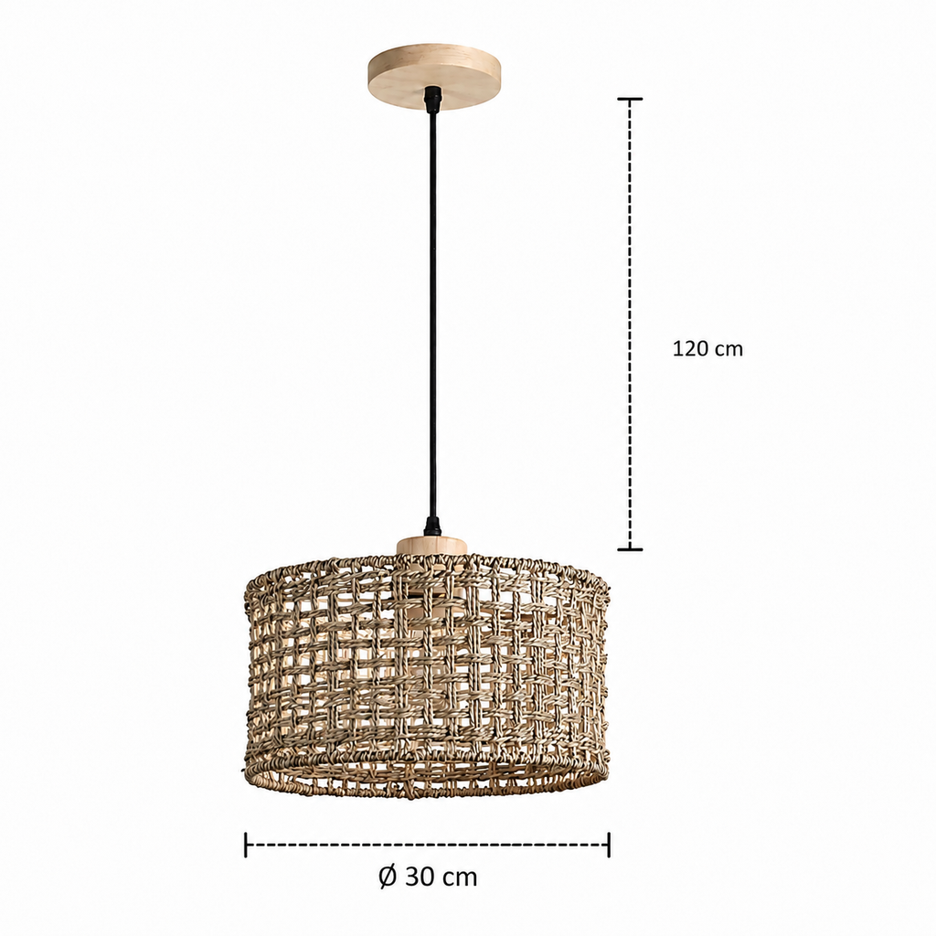 Rattan Pendant Light - Boho Kitchen Island and Dining Pendant