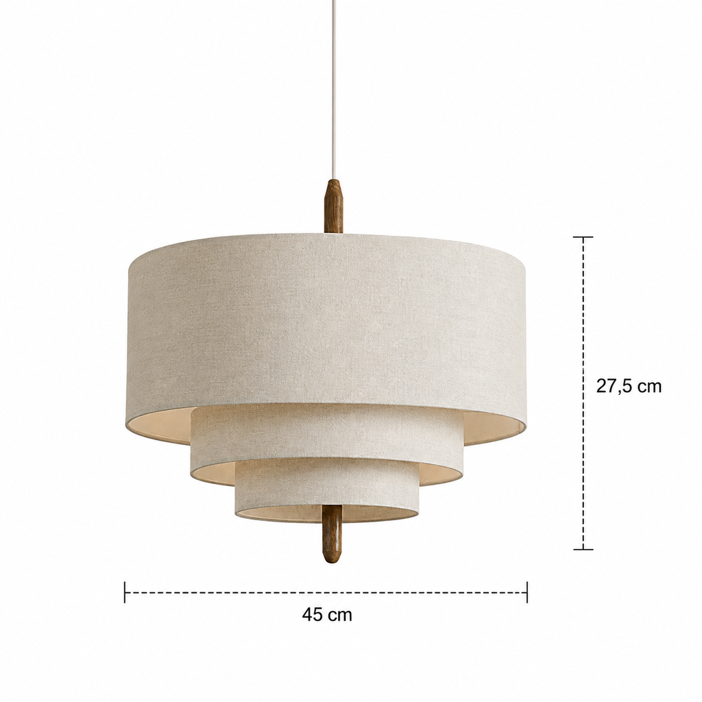 Pebble Pendant Light - Boho Layered Fabric Kitchen and Dining Light