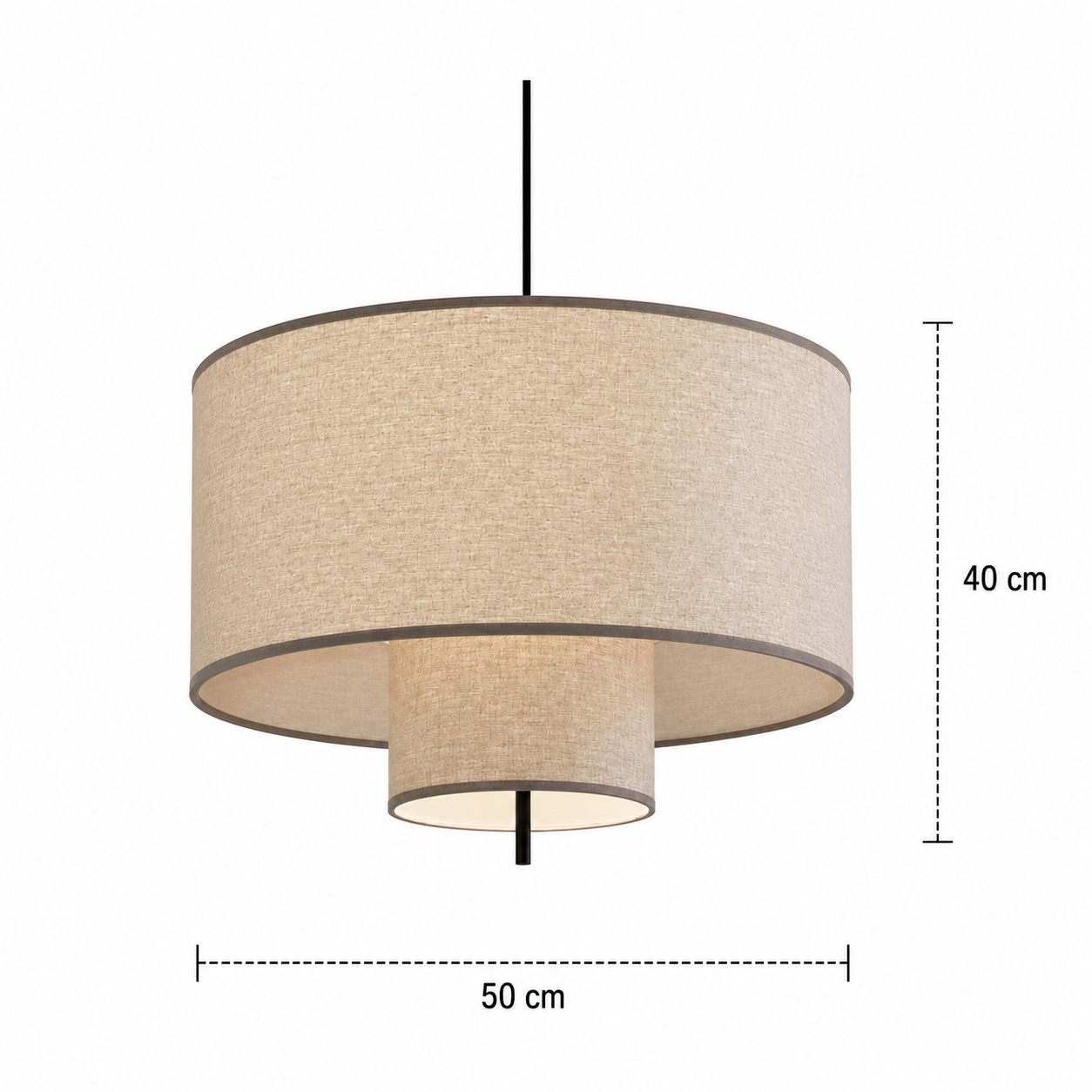 Pebble Pendant Light - Boho Layered Fabric Kitchen and Dining Light