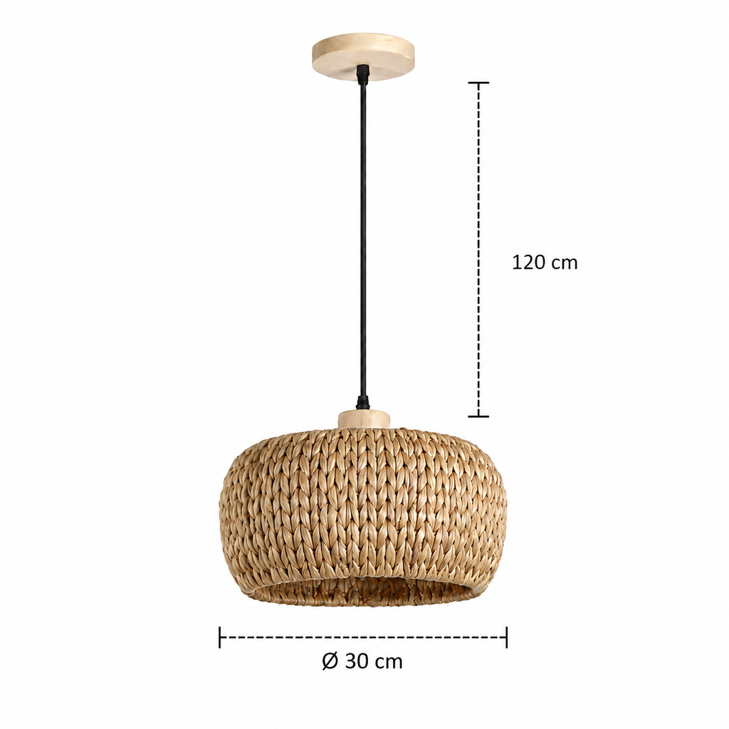 Rattan Pendant Light - Boho Kitchen Island and Dining Pendant