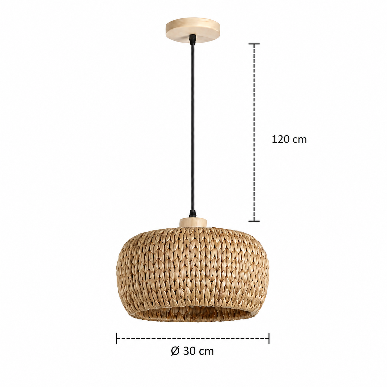 Rattan Pendant Light - Boho Kitchen Island and Dining Pendant