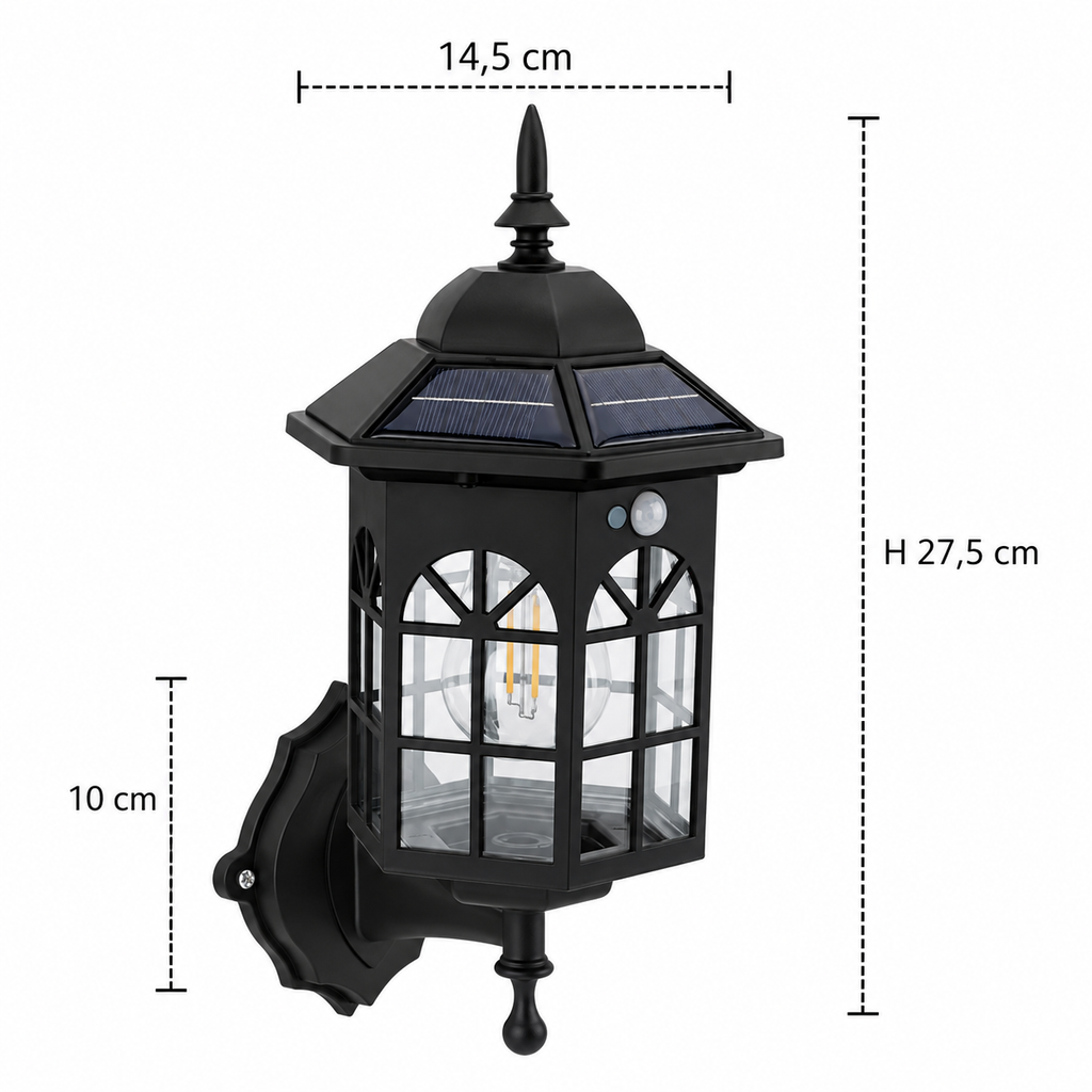 Solar Wall Light - Retro Outdoor Induction Garden Lantern
