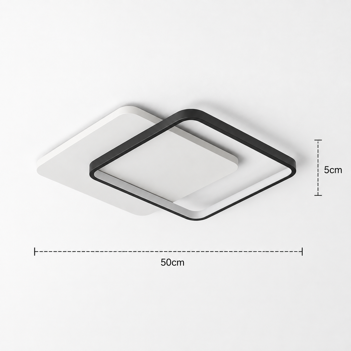 Ring Chandelier - Minimalist Black and White LED Ceiling Light