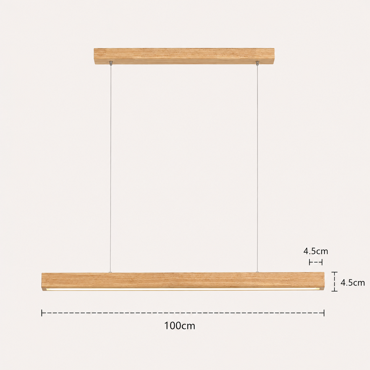 Wood Linear Pendant Light - Modern LED Dining Light