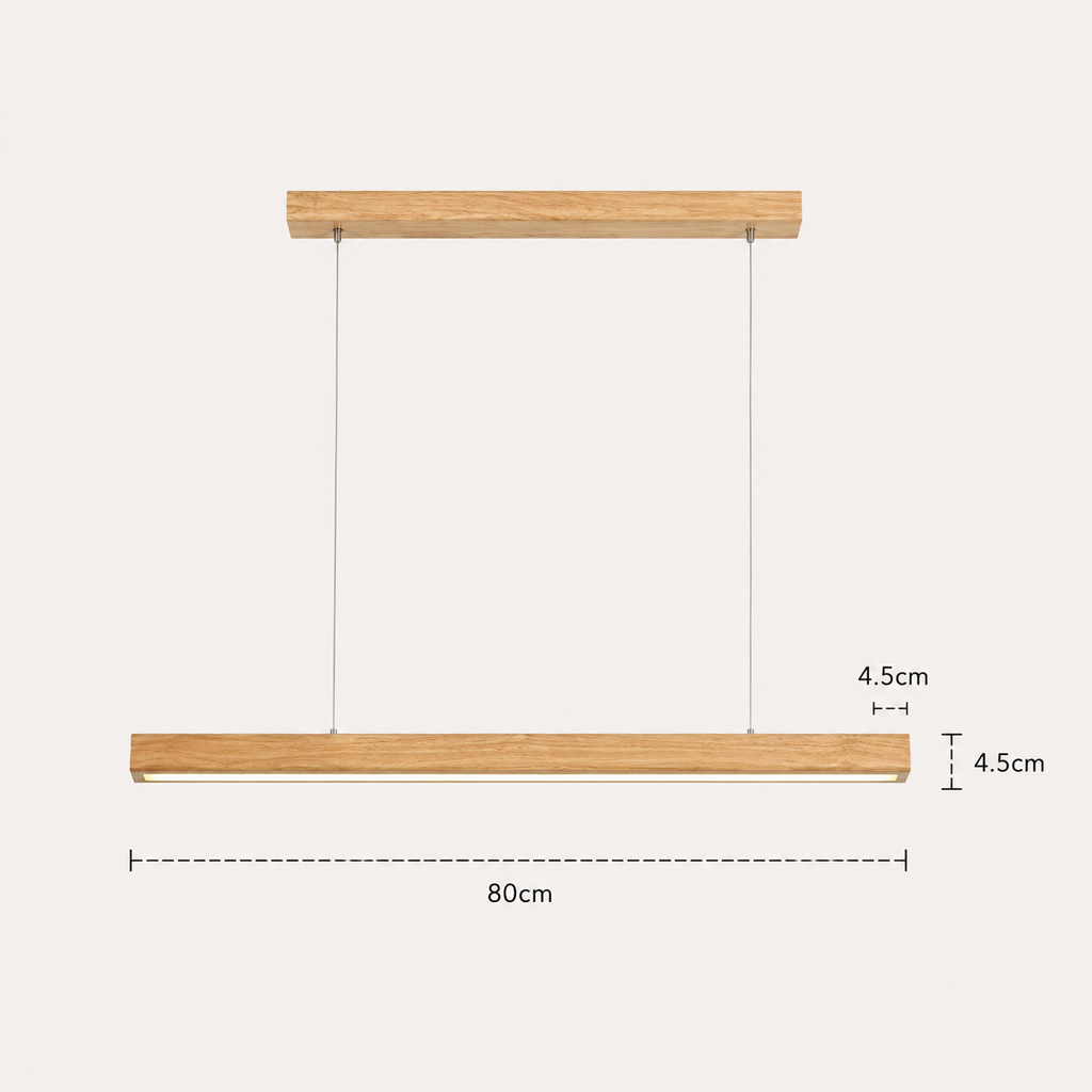 Wood Linear Pendant Light - Modern LED Dining Light