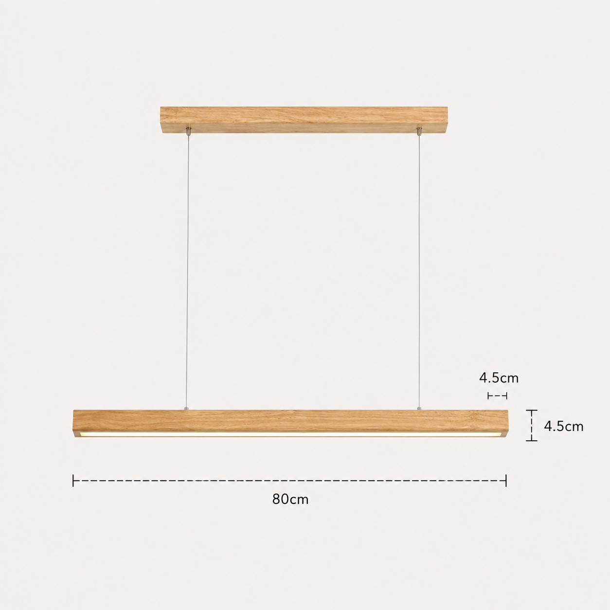 Wood Linear Pendant Light - Modern LED Dining Light