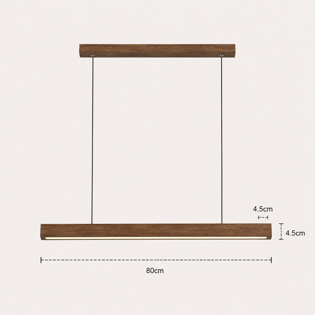 Wood Linear Pendant Light - Modern LED Dining Light