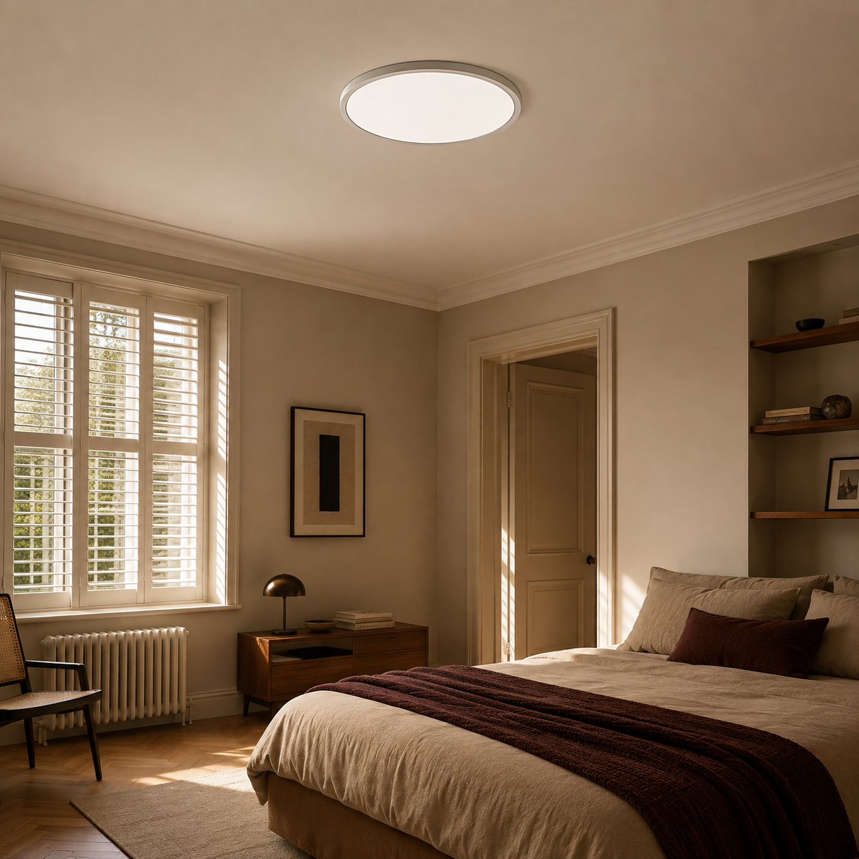 LED Ceiling Light - 18W Dimmable Round Flush Light