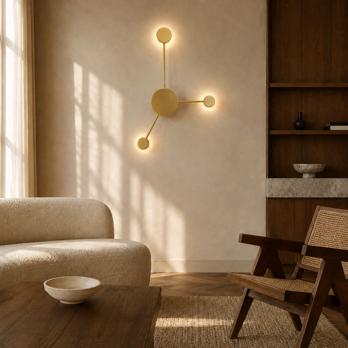 LED Wall Light - 3 Heads - Modern Molecular Sconce