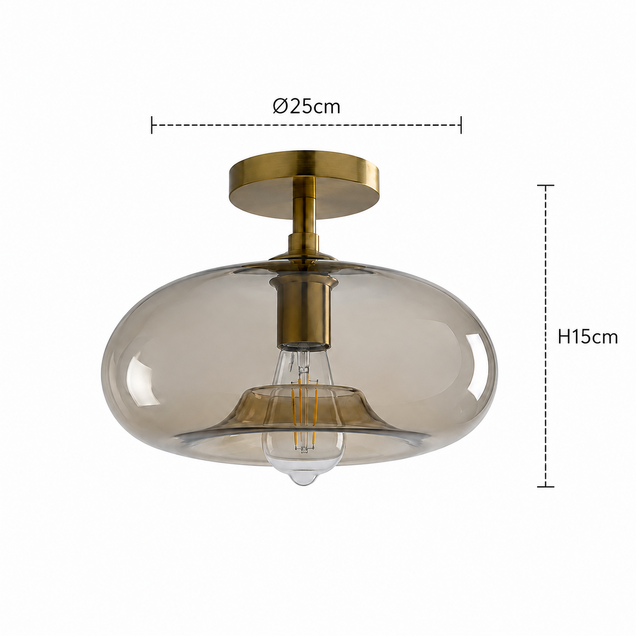 Glass LED Ceiling Light - Minimalist Flush Mount