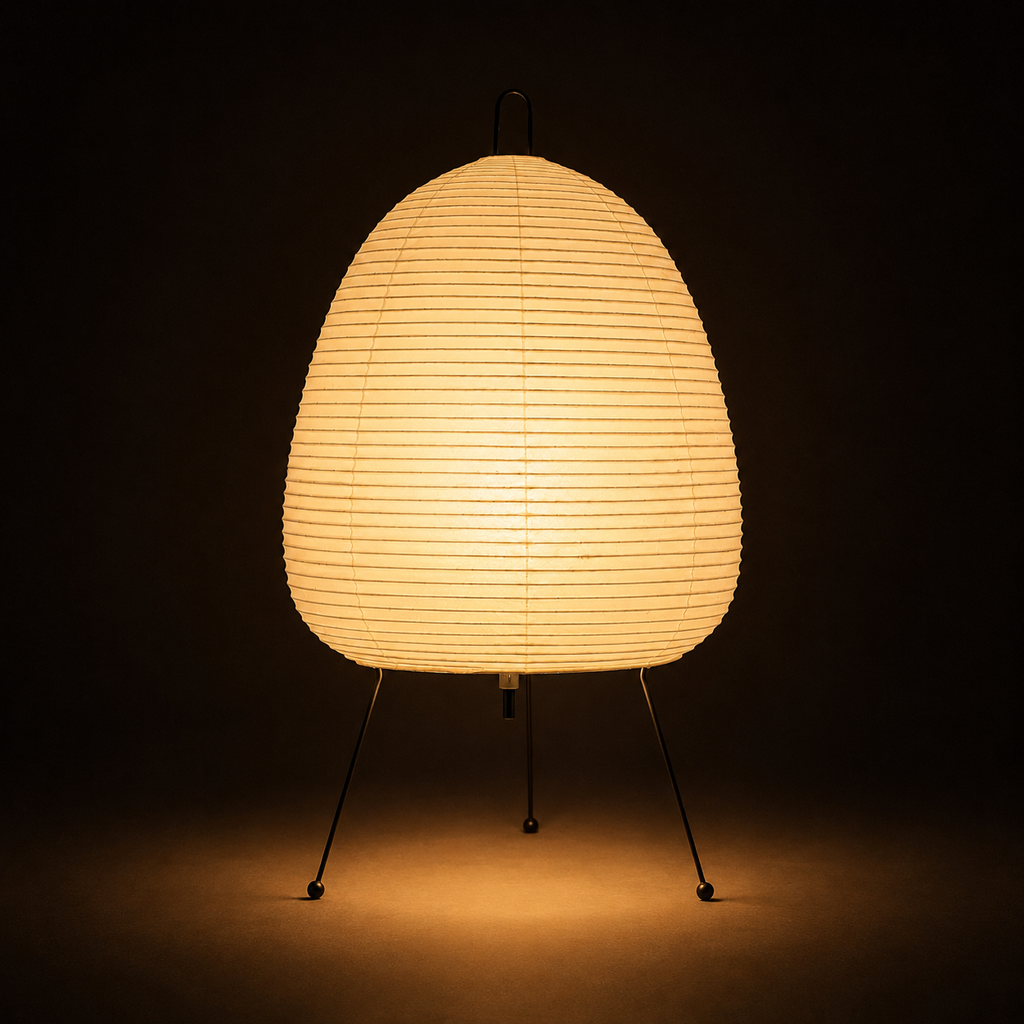 Rice Paper Table Lamp - Japanese Akari Tripod Lamp