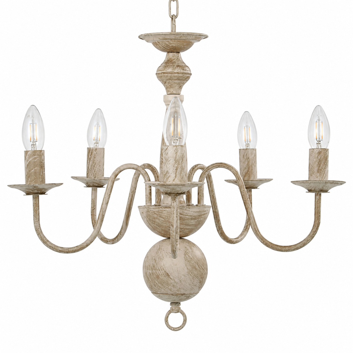 French Chandelier - Antique 5-Light Dining Room Ceiling Light