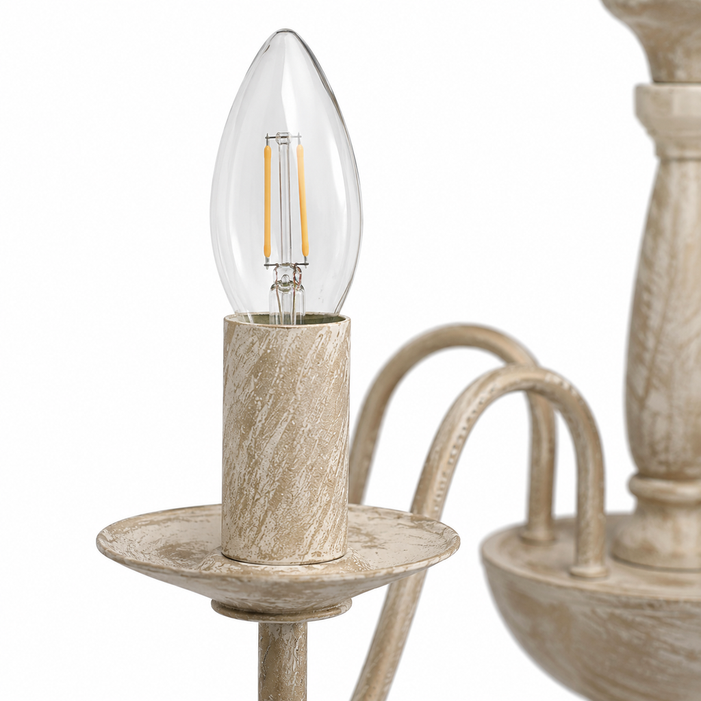 French Chandelier - Antique 5-Light Dining Room Ceiling Light