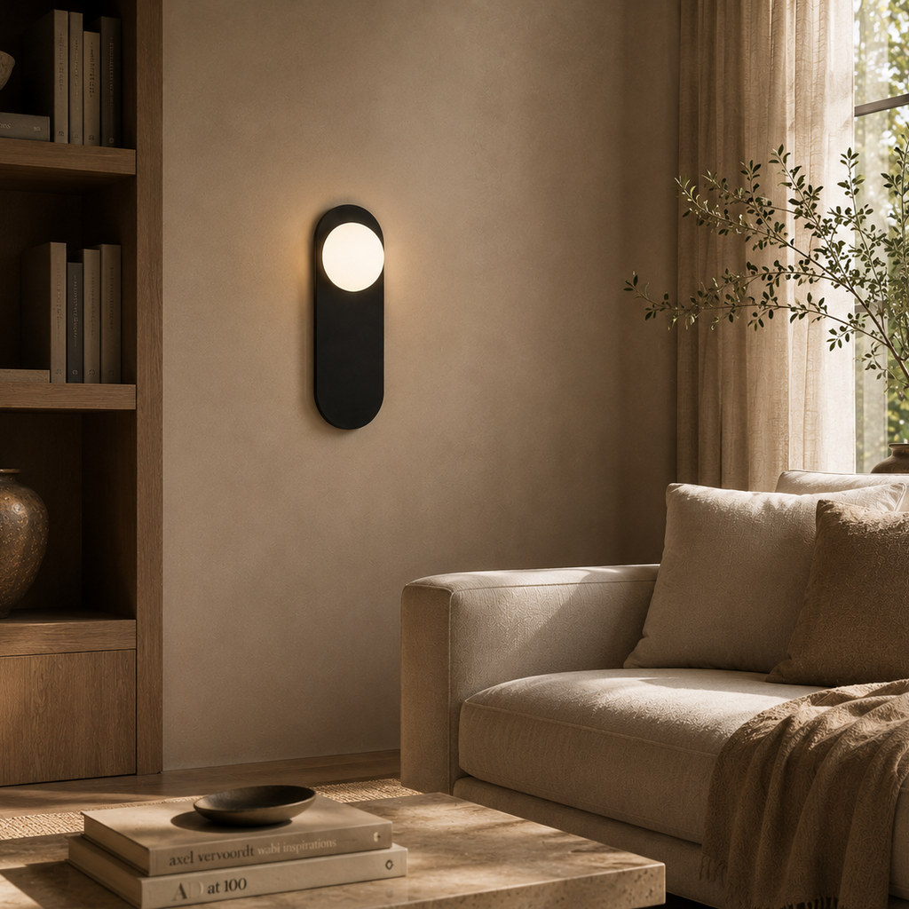 Oval Plate Wall Light - Globe LED Sconce