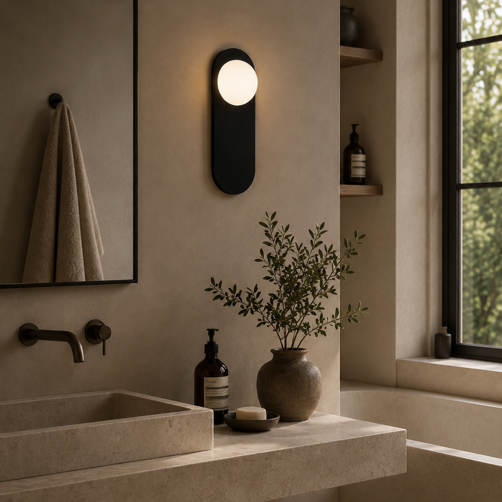 Oval Plate Wall Light - Globe LED Sconce