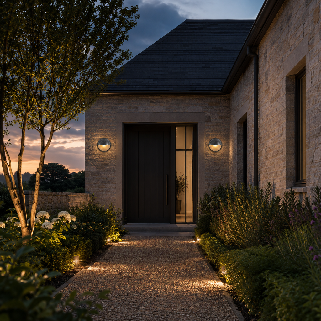 Outdoor Wall Light - French Retro Courtyard Lantern Round Style