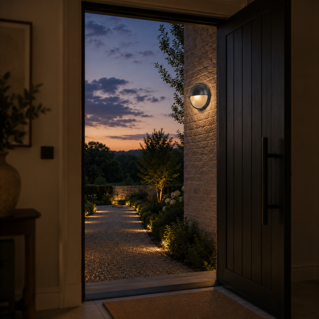 Outdoor Wall Light - French Retro Courtyard Lantern Round Style