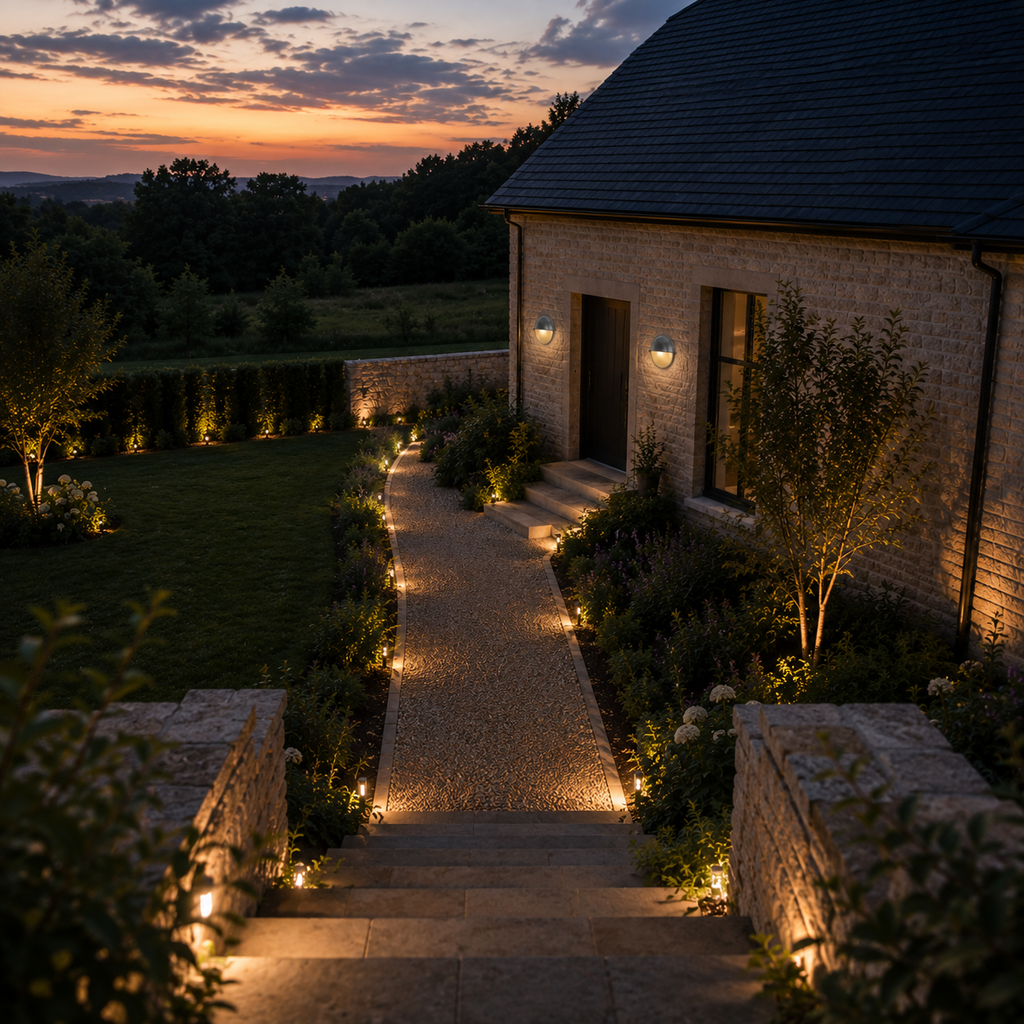 Outdoor Wall Light - French Retro Courtyard Lantern Round Style