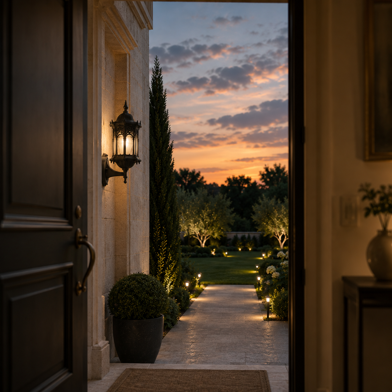 Outdoor Wall Light - Retro E27 Garden Gateway Lantern