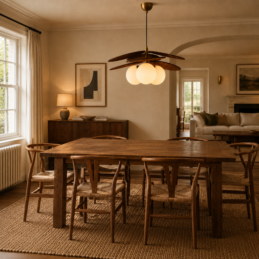 Rattan Pendant Light - Hand-Woven Cluster Light