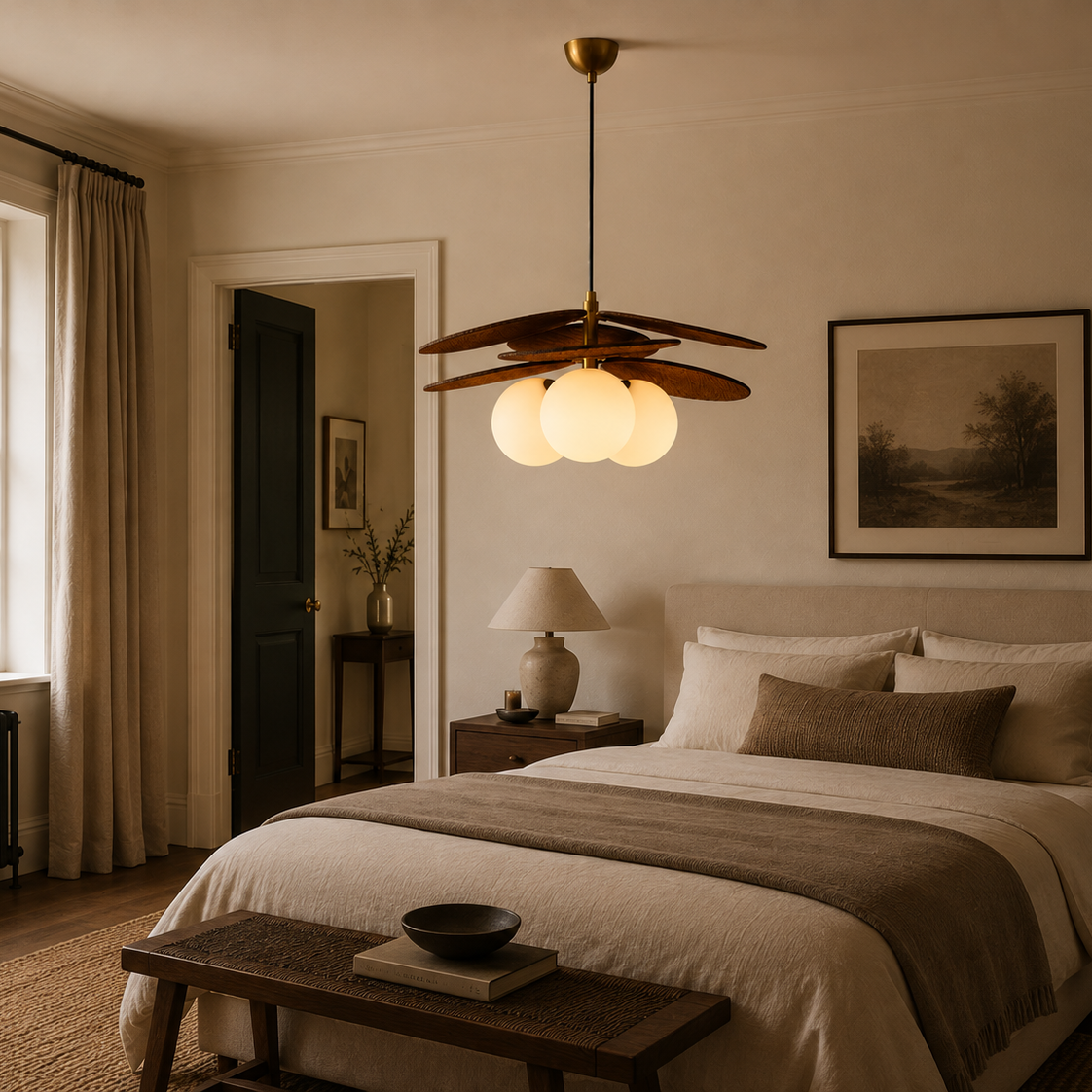 Rattan Pendant Light - Hand-Woven Cluster Light