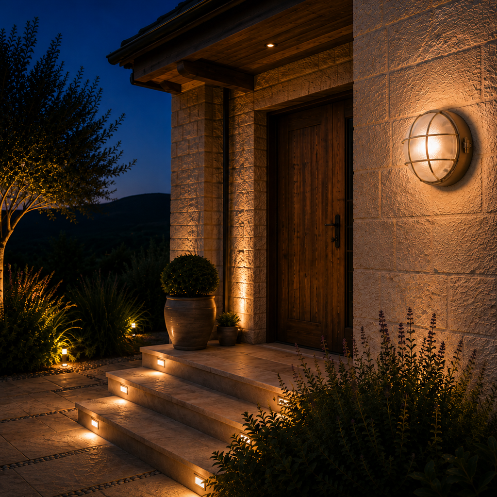 Outdoor Ceiling Light - Vintage Glass Porch Lantern