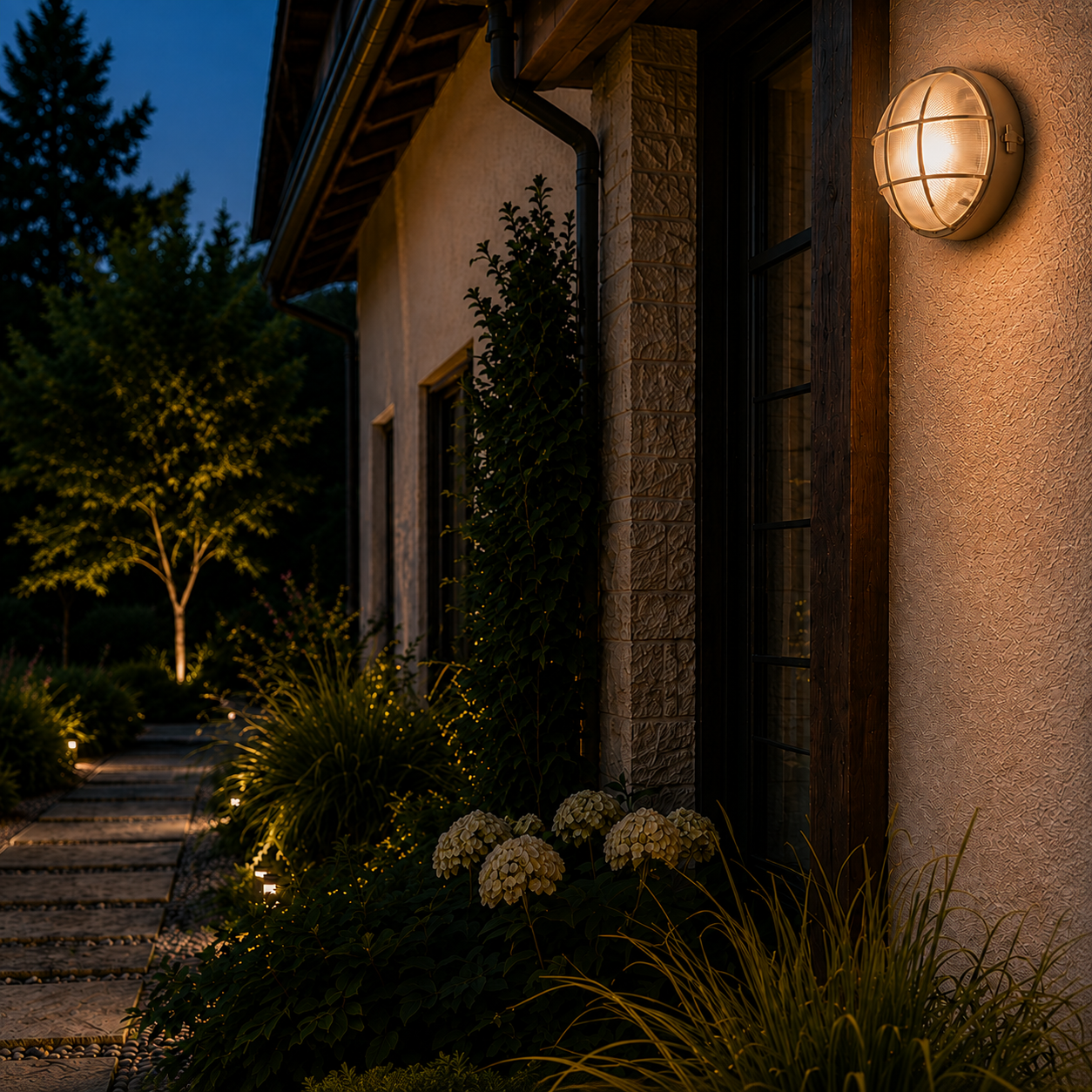 Outdoor Ceiling Light - Vintage Glass Porch Lantern