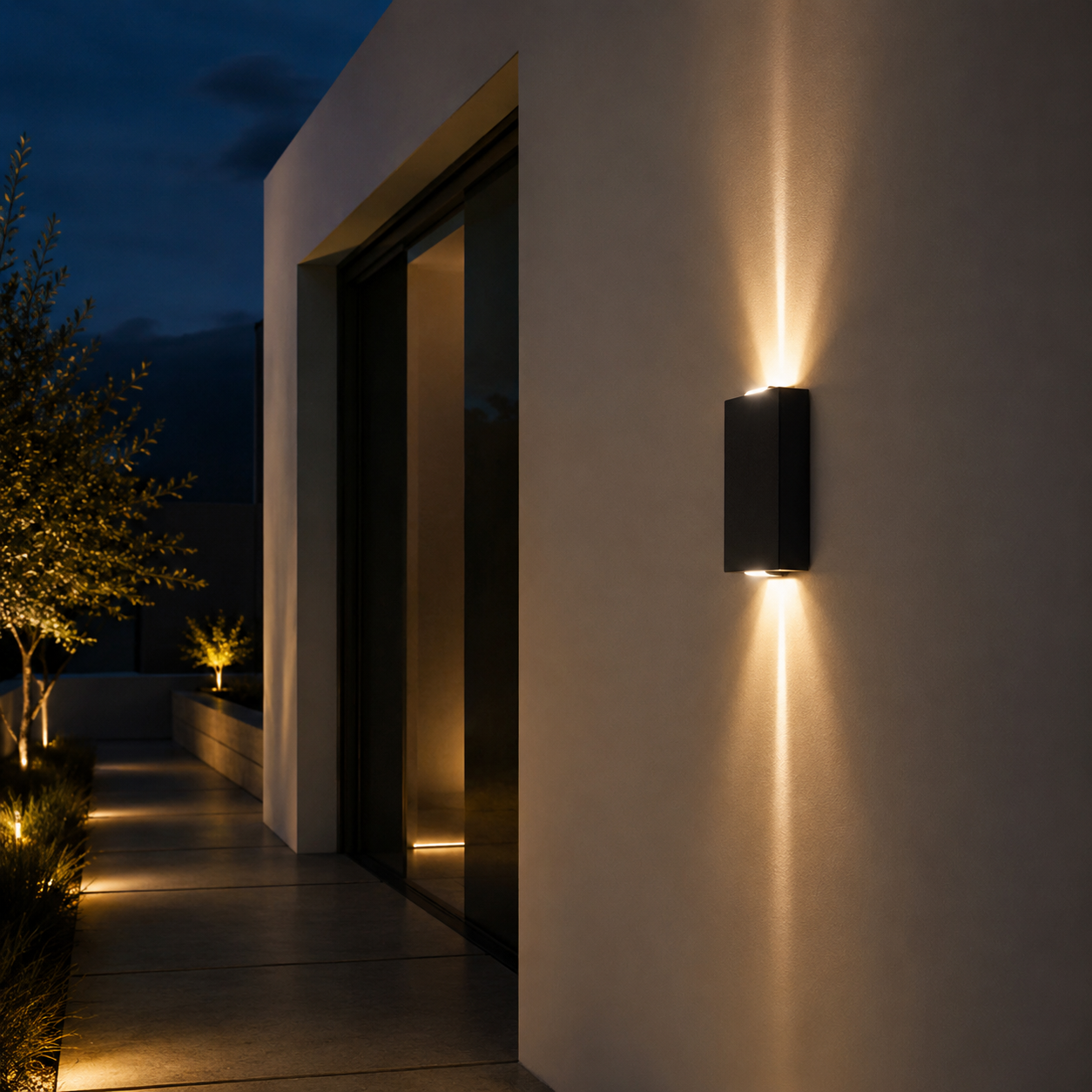 Outdoor Wall Light - IP65 Aluminium Up-Down Light