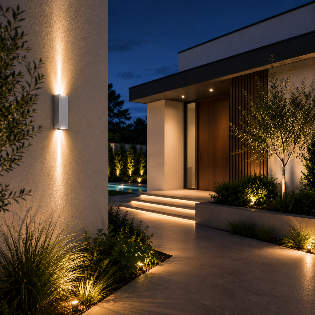 Outdoor Wall Light - IP65 Aluminium Up-Down Light