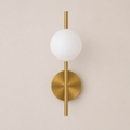 Glass Ball Wall Light - Gold Milky Bedside Sconce